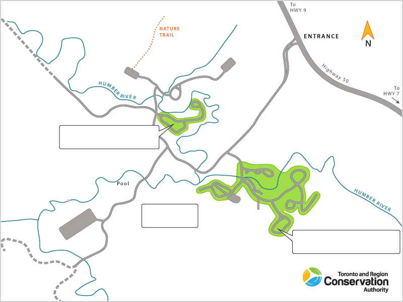 Albion Hills campground overview map