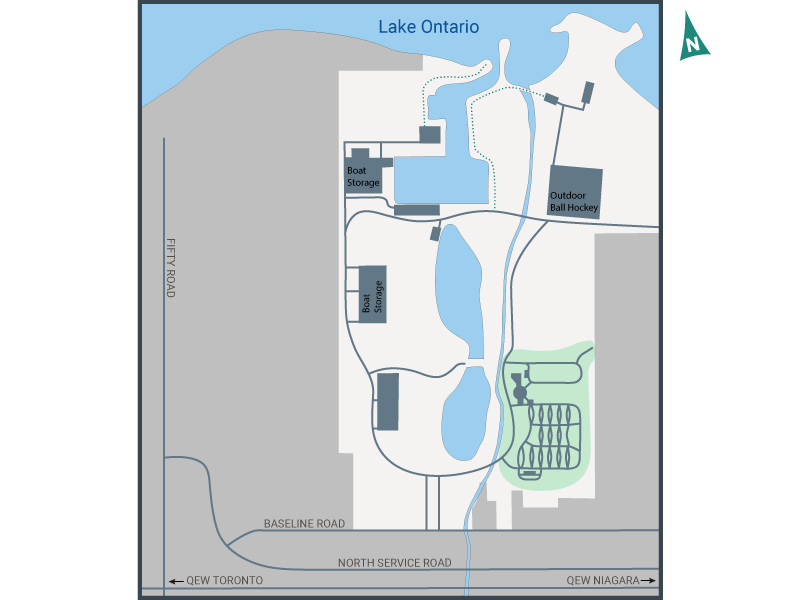 Fifty Point campground overview map