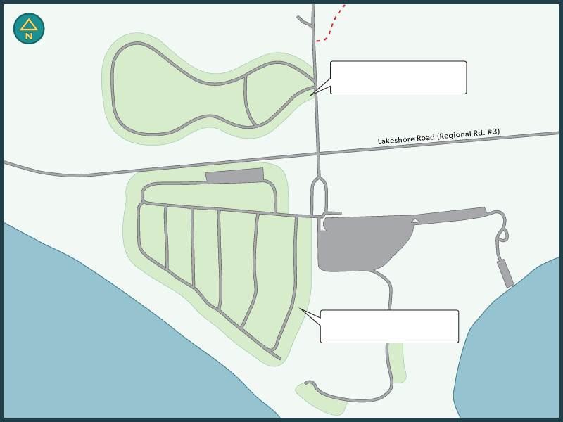 Long Beach campground overview map