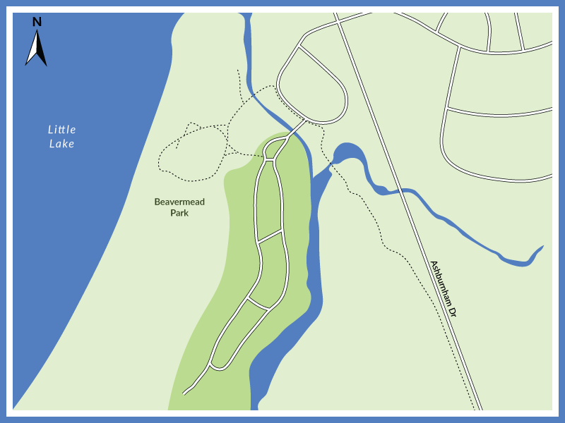 Beavermead campground overview map