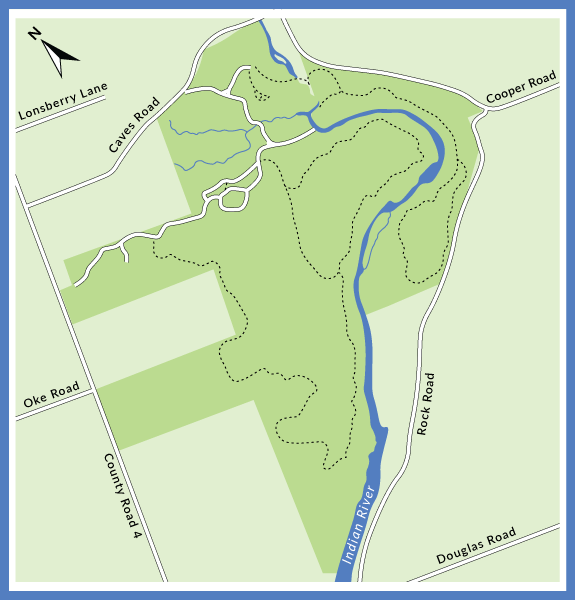 Warsaw Caves campground overview map