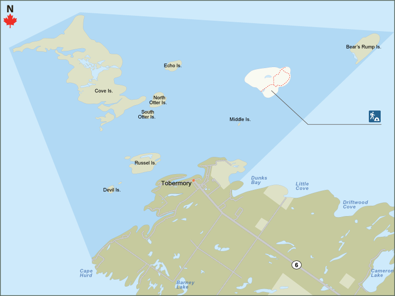 Fathom Five campground overview map