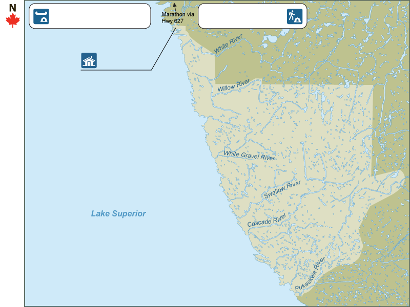 Pukaskwa campground overview map