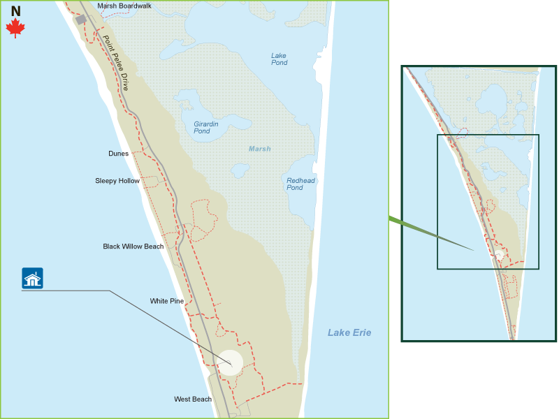Point Pelee campground overview map