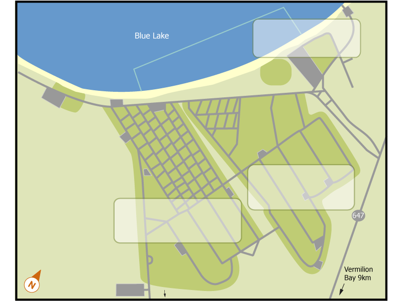 Blue Lake campground overview map