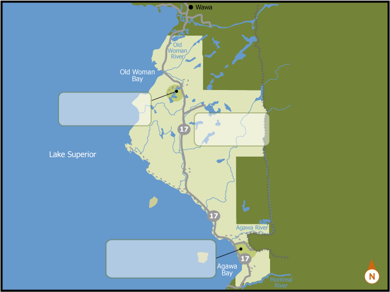 Lake Superior campground overview map