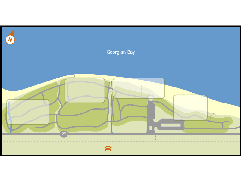 Craigleith campground overview map