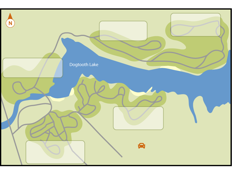 Rushing River campground overview map