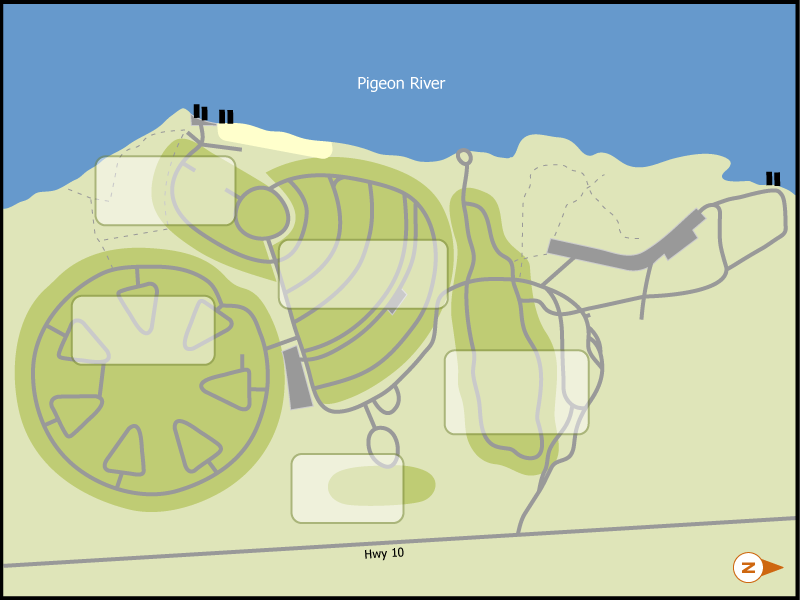 Emily campground overview map