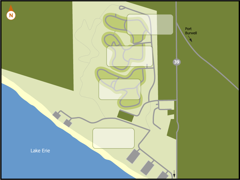 Port Burwell campground overview map
