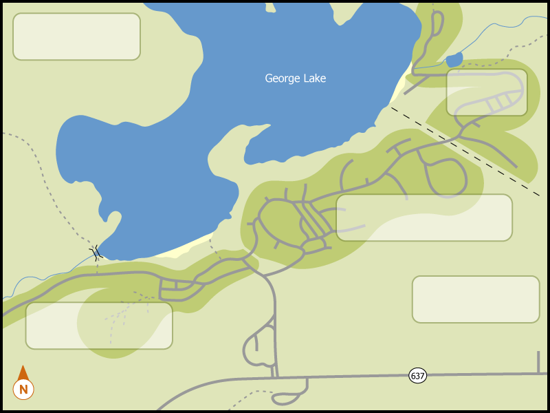 Killarney campground overview map