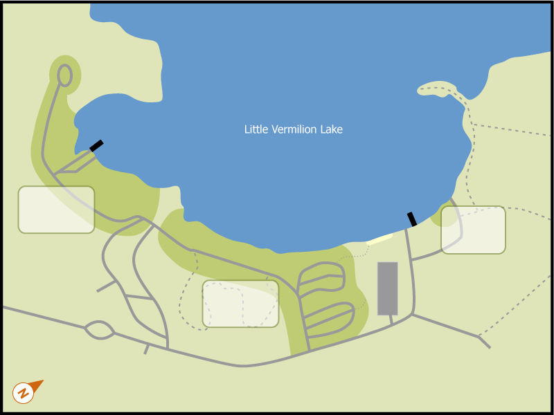 Ojibway campground overview map
