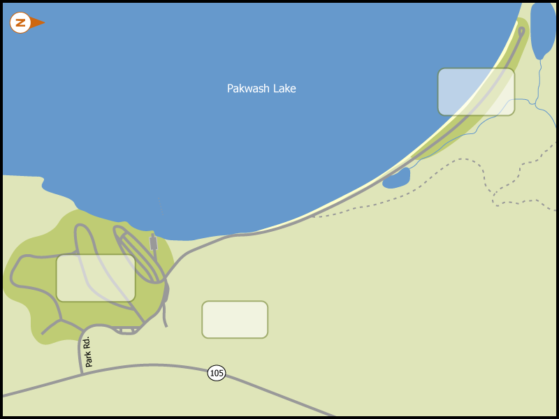 Pakwash campground overview map