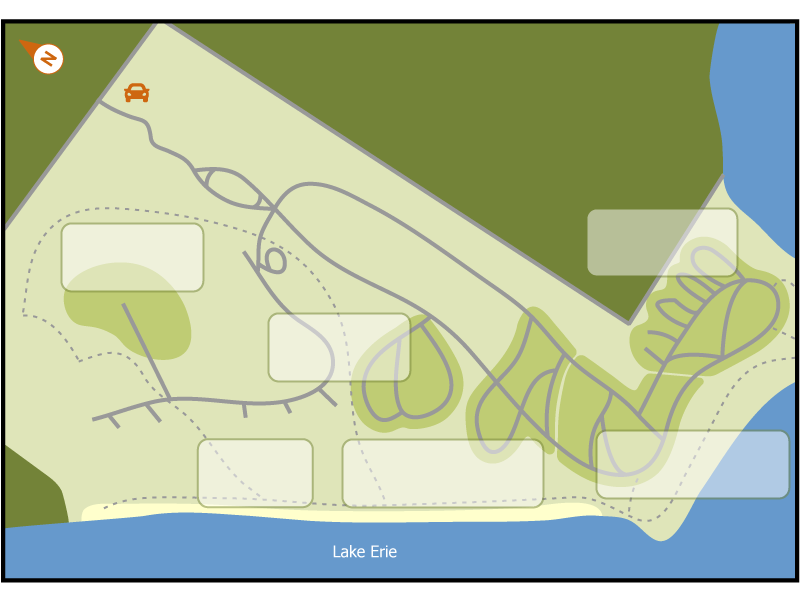 Rock Point campground overview map