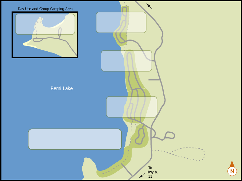 René Brunelle campground overview map