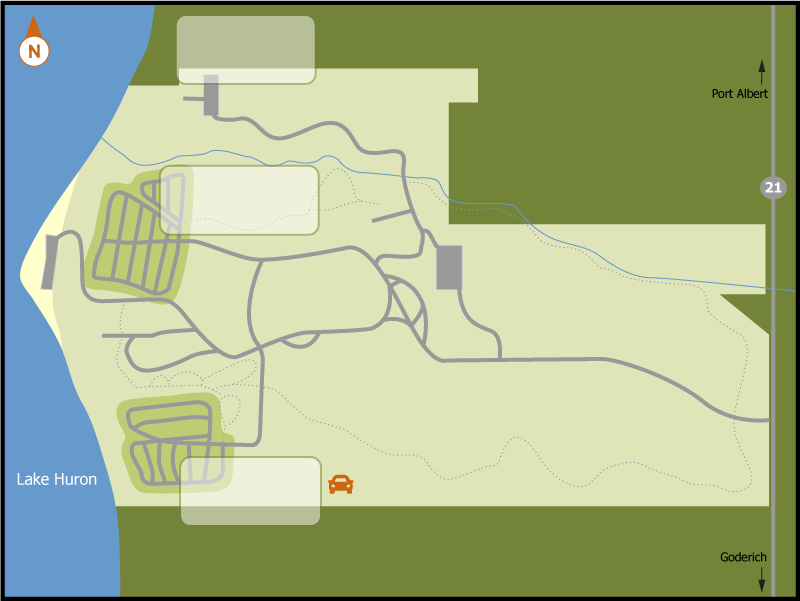 Point Farms campground overview map