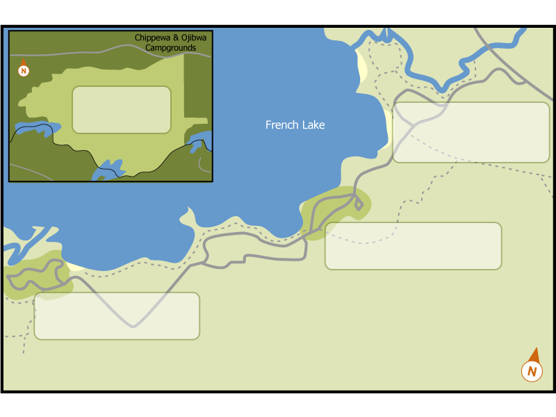 Quetico campground overview map
