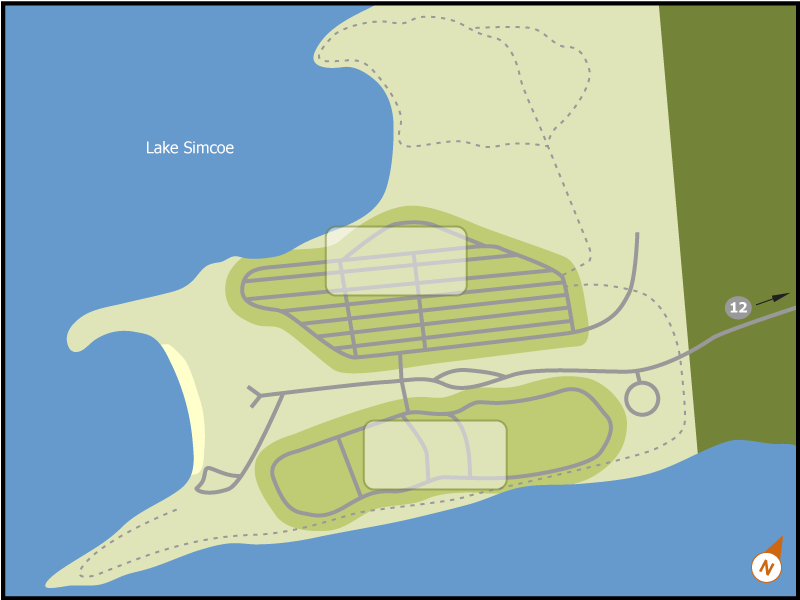 McRae Point campground overview map