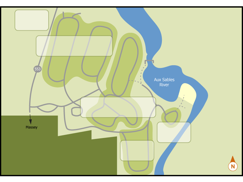 Chutes campground overview map