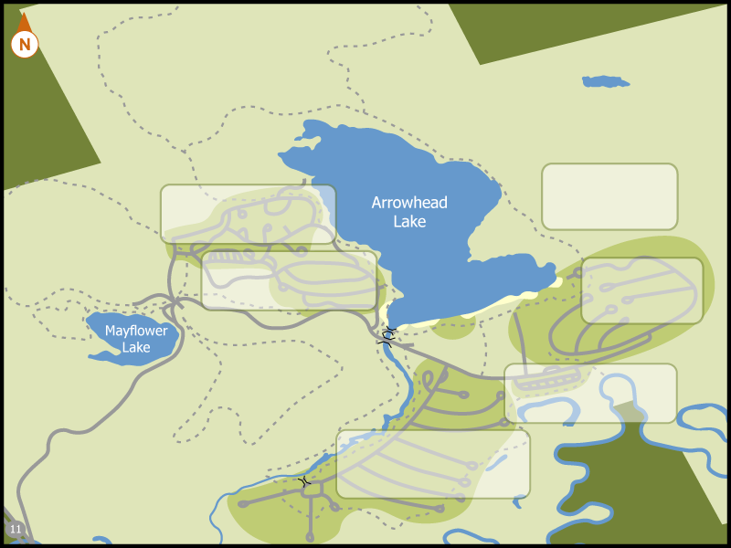 Arrowhead campground overview map