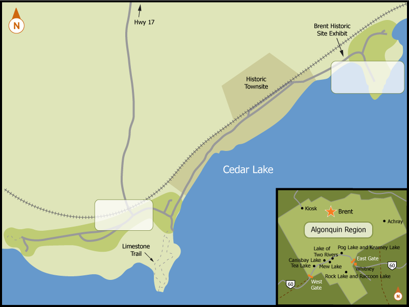 Algonquin - Brent campground overview map