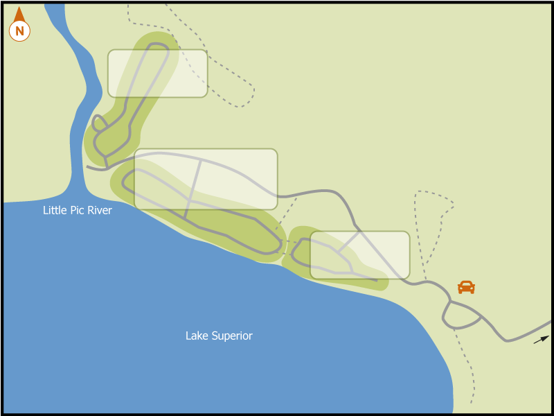 Neys campground overview map