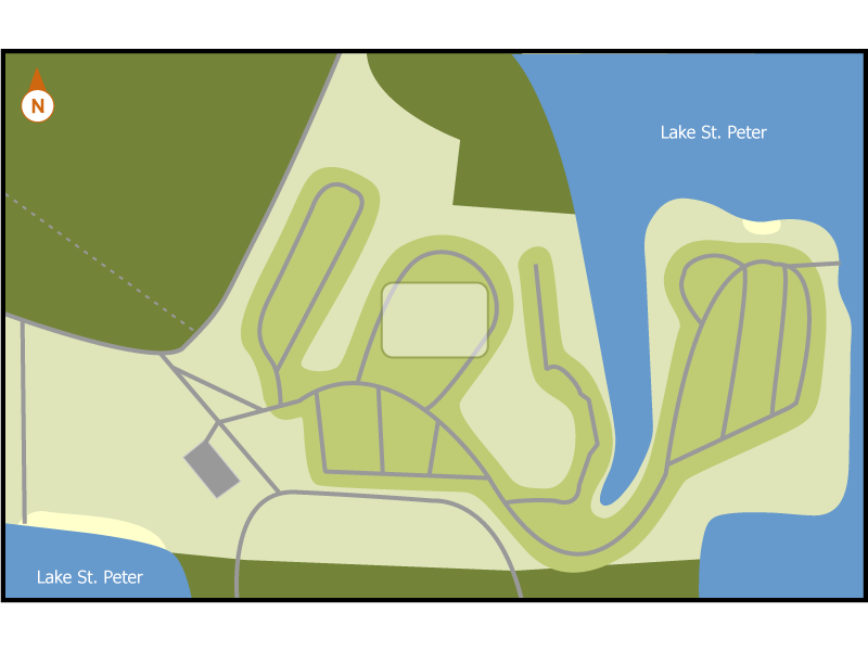 Lake St. Peter campground overview map