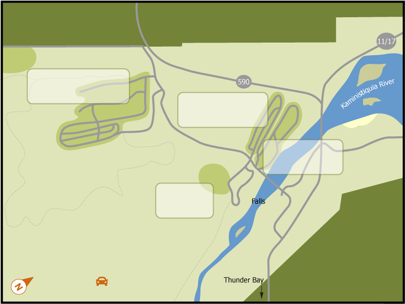 Kakabeka Falls campground overview map