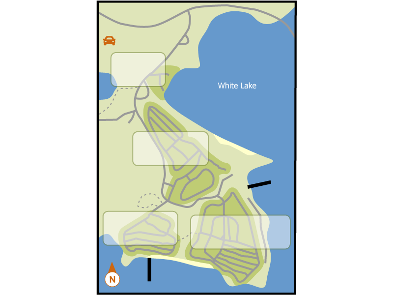 White Lake campground overview map