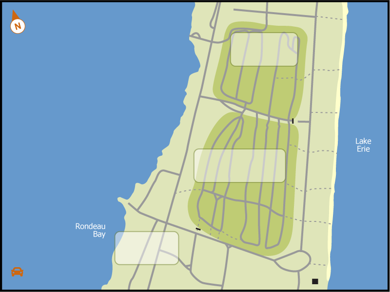 Rondeau campground overview map
