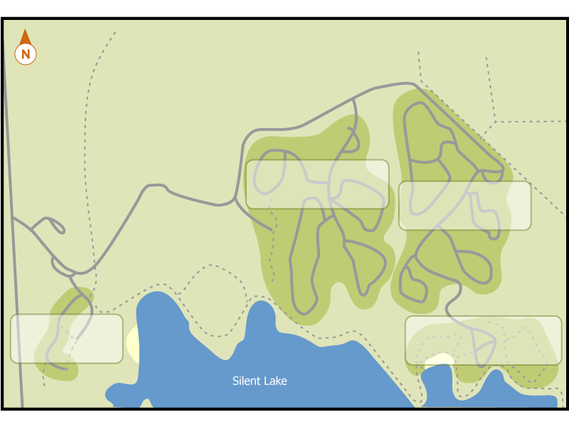 Silent Lake campground overview map