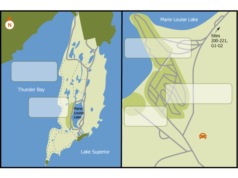 Sleeping Giant campground overview map