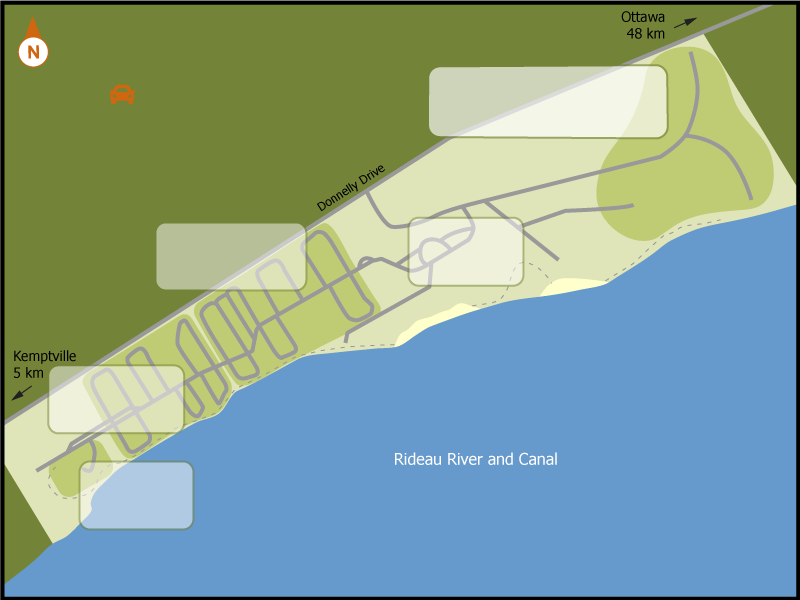Rideau River campground overview map