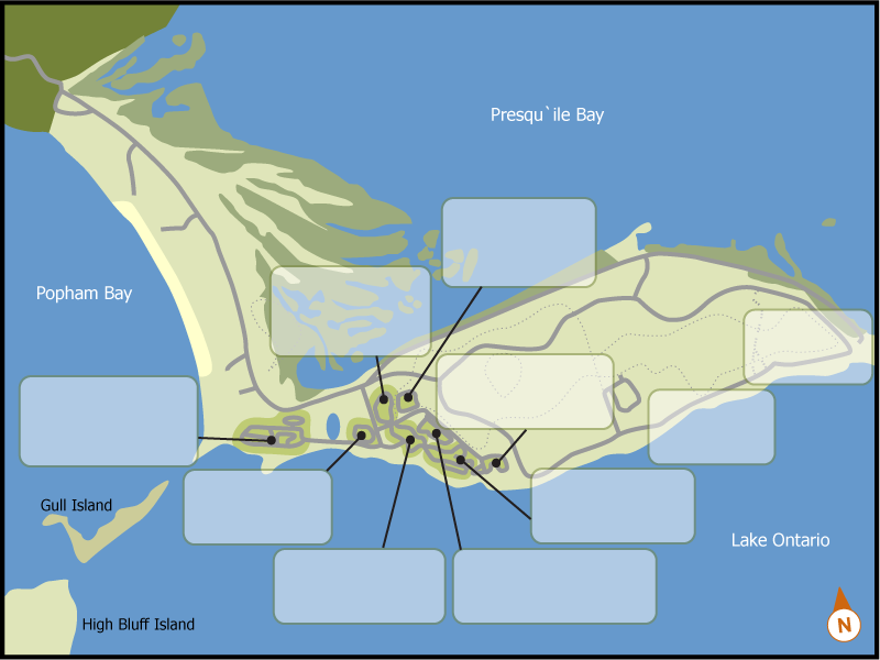 Presqu'ile campground overview map