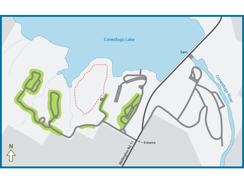 Conestogo Lake campground overview map