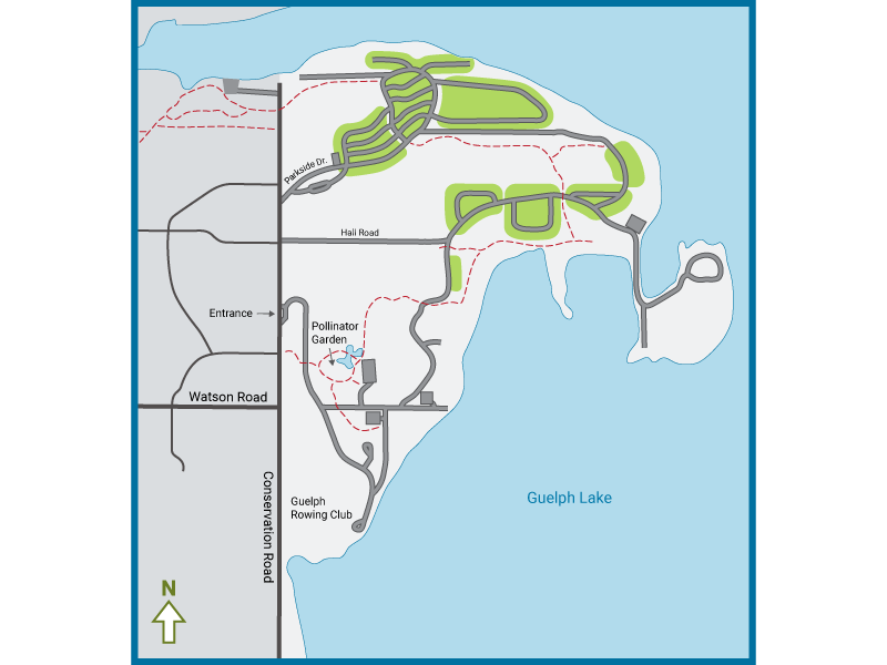 Guelph Lake campground overview map