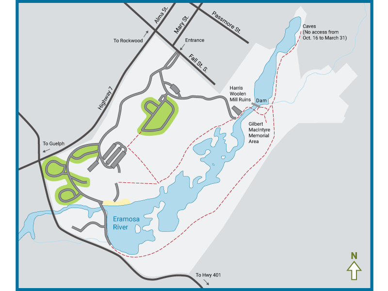 Rockwood campground overview map